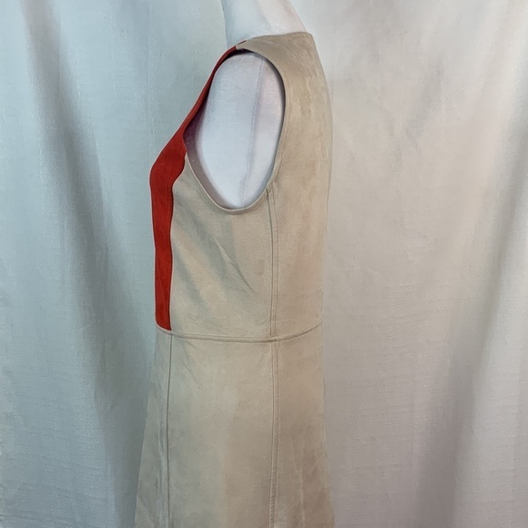 Zara Sleeveless Faux Suede Color Block Dress - Picture 10 of 16